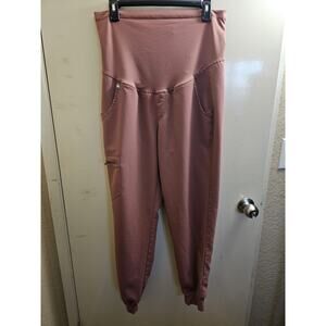 Figs Maternity Scrub Set Dusty Mauve M Jogger Pants Nurse Professional